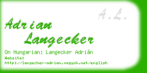 adrian langecker business card